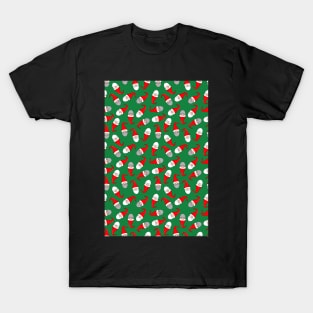 tomte Swedish christmas gnomes on green T-Shirt